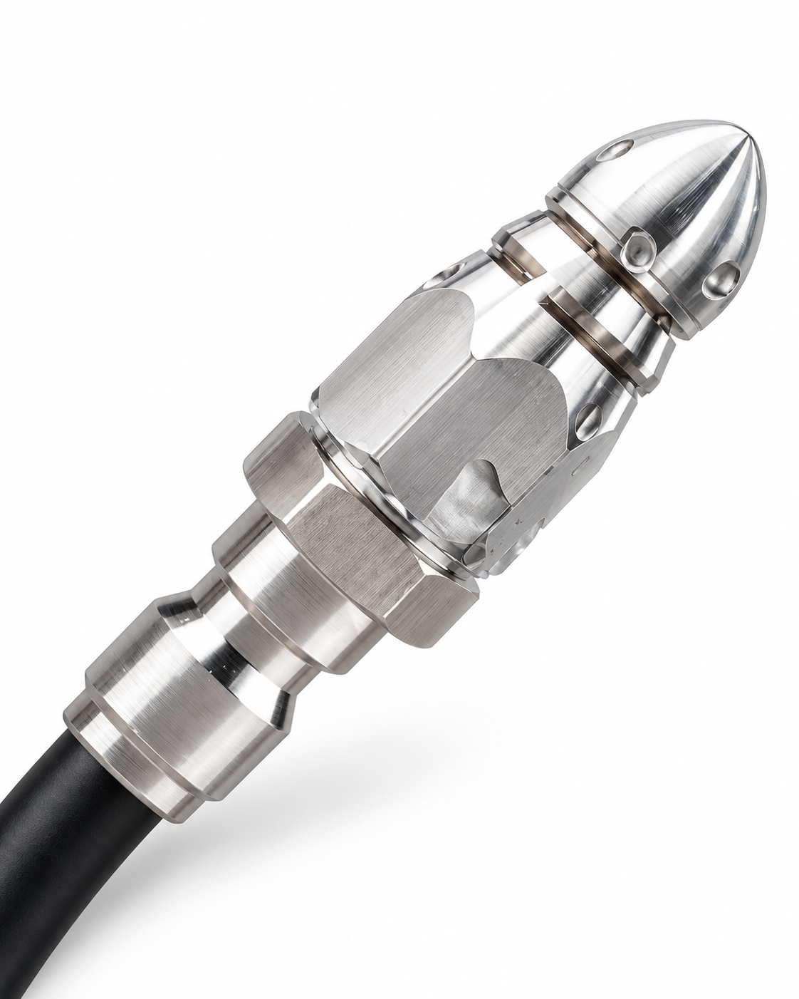 🚿 7-Jet High-Pressure Drain Cleaning Nozzle – 1 Forward + 6 Rear Jets