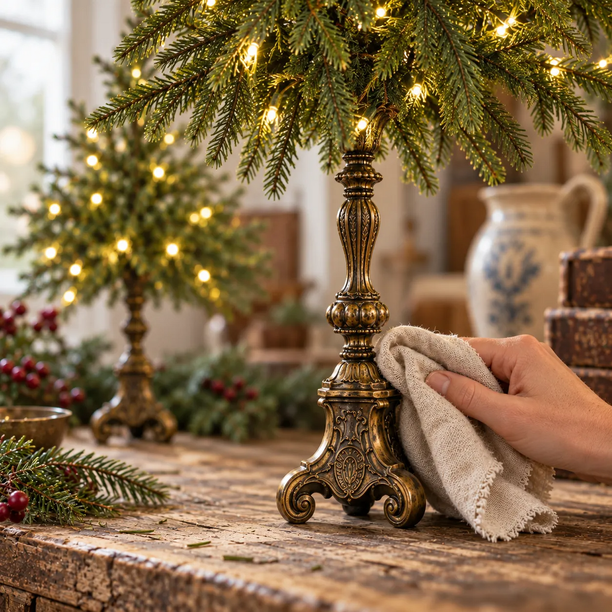 2027 Vintage Lighted Norfolk Pine Trees — A Cozy Christmas Glow for Every Corner
