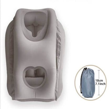 ✈️ 50% OFF! 💨 Inflatable Travel Pillow | 360° Support – Soft Flocking, Quick Inflate, Compact