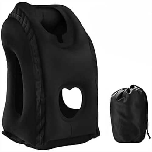 ✈️ 50% OFF! 💨 Inflatable Travel Pillow | 360° Support – Soft Flocking, Quick Inflate, Compact